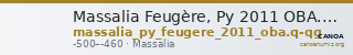 Massalia Feugère, Py 2011 OBA.Q-Qg — CANOA