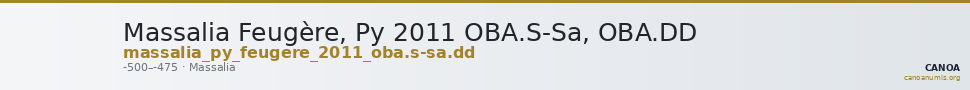 Massalia Feugère, Py 2011 OBA.S-Sa, OBA.DD — CANOA