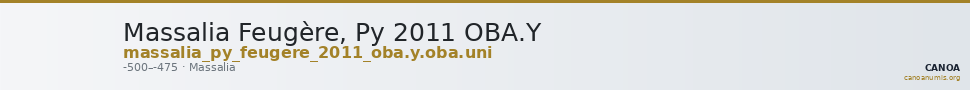 Massalia Feugère, Py 2011 OBA.Y — CANOA