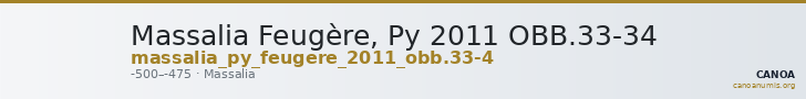 Massalia Feugère, Py 2011 OBB.33-34 — CANOA