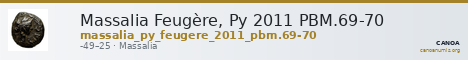 Massalia Feugère, Py 2011 PBM.69-70 — CANOA