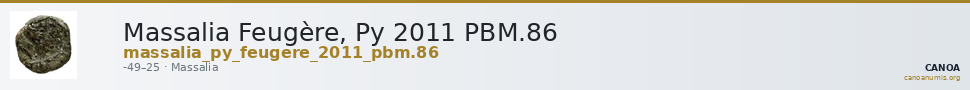 Massalia Feugère, Py 2011 PBM.86 — CANOA
