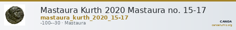 Mastaura Kurth 2020 Mastaura no. 15-17 — CANOA