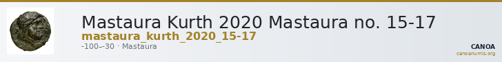 Mastaura Kurth 2020 Mastaura no. 15-17 — CANOA