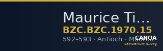 Maurice Tiberius — Decanummium (Antioch, 592–593) — CANOA