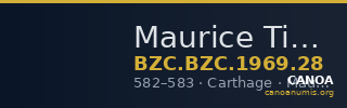 Maurice Tiberius — Decanummium (Carthage, 582–583) — CANOA