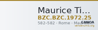 Maurice Tiberius — Decanummium (Rome, 582) — CANOA
