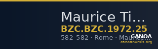 Maurice Tiberius — Decanummium (Rome, 582) — CANOA