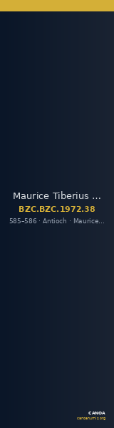 Maurice Tiberius — Follis (Antioch, 585–586) — CANOA
