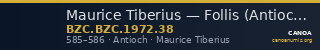 Maurice Tiberius — Follis (Antioch, 585–586) — CANOA
