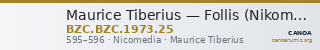 Maurice Tiberius — Follis (Nikomedeia, 595–596) — CANOA
