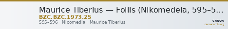 Maurice Tiberius — Follis (Nikomedeia, 595–596) — CANOA