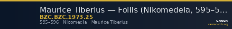 Maurice Tiberius — Follis (Nikomedeia, 595–596) — CANOA