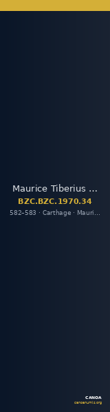 Maurice Tiberius — Half Follis (Carthage, 582–583) — CANOA