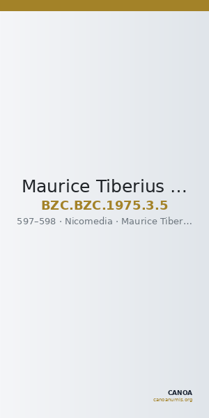 Maurice Tiberius — Half Follis (Nikomedeia, 597–598) — CANOA