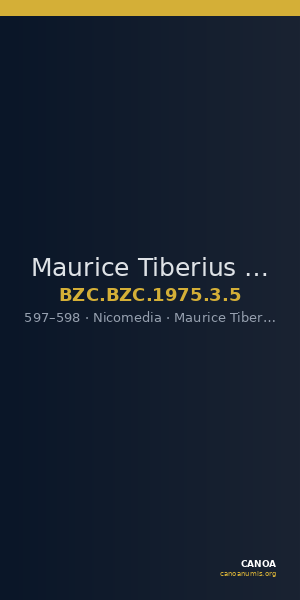 Maurice Tiberius — Half Follis (Nikomedeia, 597–598) — CANOA