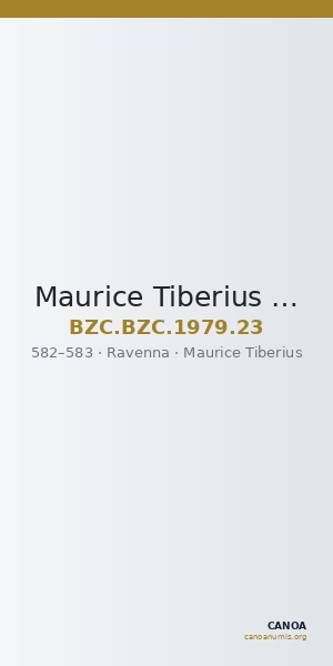 Maurice Tiberius — Half Follis (Ravenna, 582–583) — CANOA