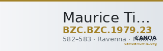 Maurice Tiberius — Half Follis (Ravenna, 582–583) — CANOA