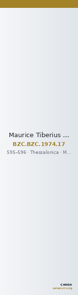 Maurice Tiberius — Half Follis (Thessalonike, 595–596) — CANOA