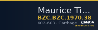 Maurice Tiberius — Light Half Siliqua (Carthage, 602–603) — CANOA