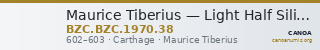 Maurice Tiberius — Light Half Siliqua (Carthage, 602–603) — CANOA