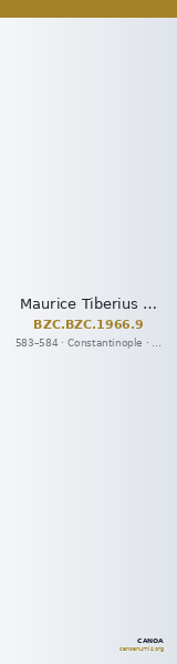 Maurice Tiberius — Light Siliqua (Constantinople, 583–584) — CANOA