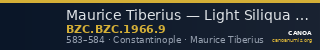 Maurice Tiberius — Light Siliqua (Constantinople, 583–584) — CANOA