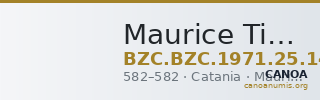 Maurice Tiberius — Pentanummium (Catania, 582) — CANOA