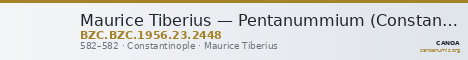 Maurice Tiberius — Pentanummium (Constantinople, 582) — CANOA