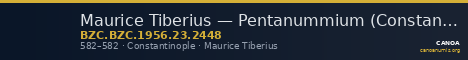 Maurice Tiberius — Pentanummium (Constantinople, 582) — CANOA