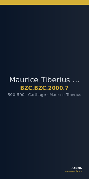 Maurice Tiberius — Quarter siliqua (Carthage, 590) — CANOA