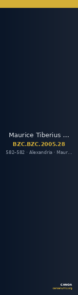 Maurice Tiberius — Solidus (Alexandria, 582) — CANOA