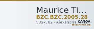 Maurice Tiberius — Solidus (Alexandria, 582) — CANOA
