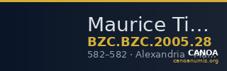 Maurice Tiberius — Solidus (Alexandria, 582) — CANOA