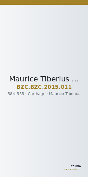 Maurice Tiberius — Solidus (Carthage, 584–585) — CANOA