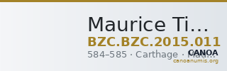 Maurice Tiberius — Solidus (Carthage, 584–585) — CANOA