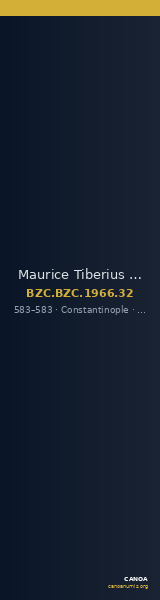 Maurice Tiberius — Solidus (Constantinople, 583) — CANOA