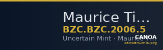 Maurice Tiberius — Token (Uncertain Mint) — CANOA