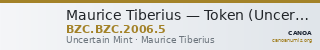Maurice Tiberius — Token (Uncertain Mint) — CANOA
