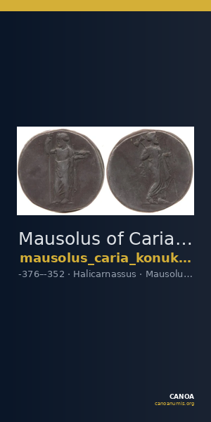 Mausolus of Caria Halicarnassus Konuk 1998 B3 — CANOA