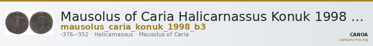 Mausolus of Caria Halicarnassus Konuk 1998 B3 — CANOA