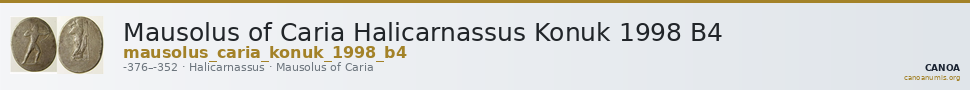 Mausolus of Caria Halicarnassus Konuk 1998 B4 — CANOA