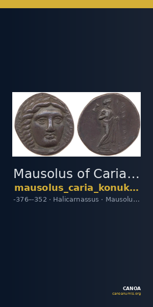 Mausolus of Caria Halicarnassus Konuk 1998 B5 — CANOA