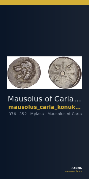 Mausolus of Caria Mylasa Konuk 1998 A1 — CANOA