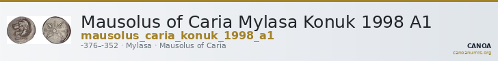 Mausolus of Caria Mylasa Konuk 1998 A1 — CANOA