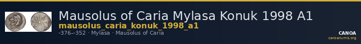 Mausolus of Caria Mylasa Konuk 1998 A1 — CANOA
