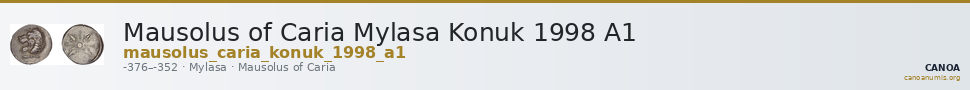 Mausolus of Caria Mylasa Konuk 1998 A1 — CANOA