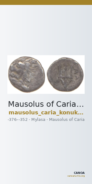 Mausolus of Caria Mylasa Konuk 1998 B2 — CANOA