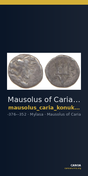 Mausolus of Caria Mylasa Konuk 1998 B2 — CANOA