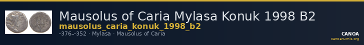 Mausolus of Caria Mylasa Konuk 1998 B2 — CANOA